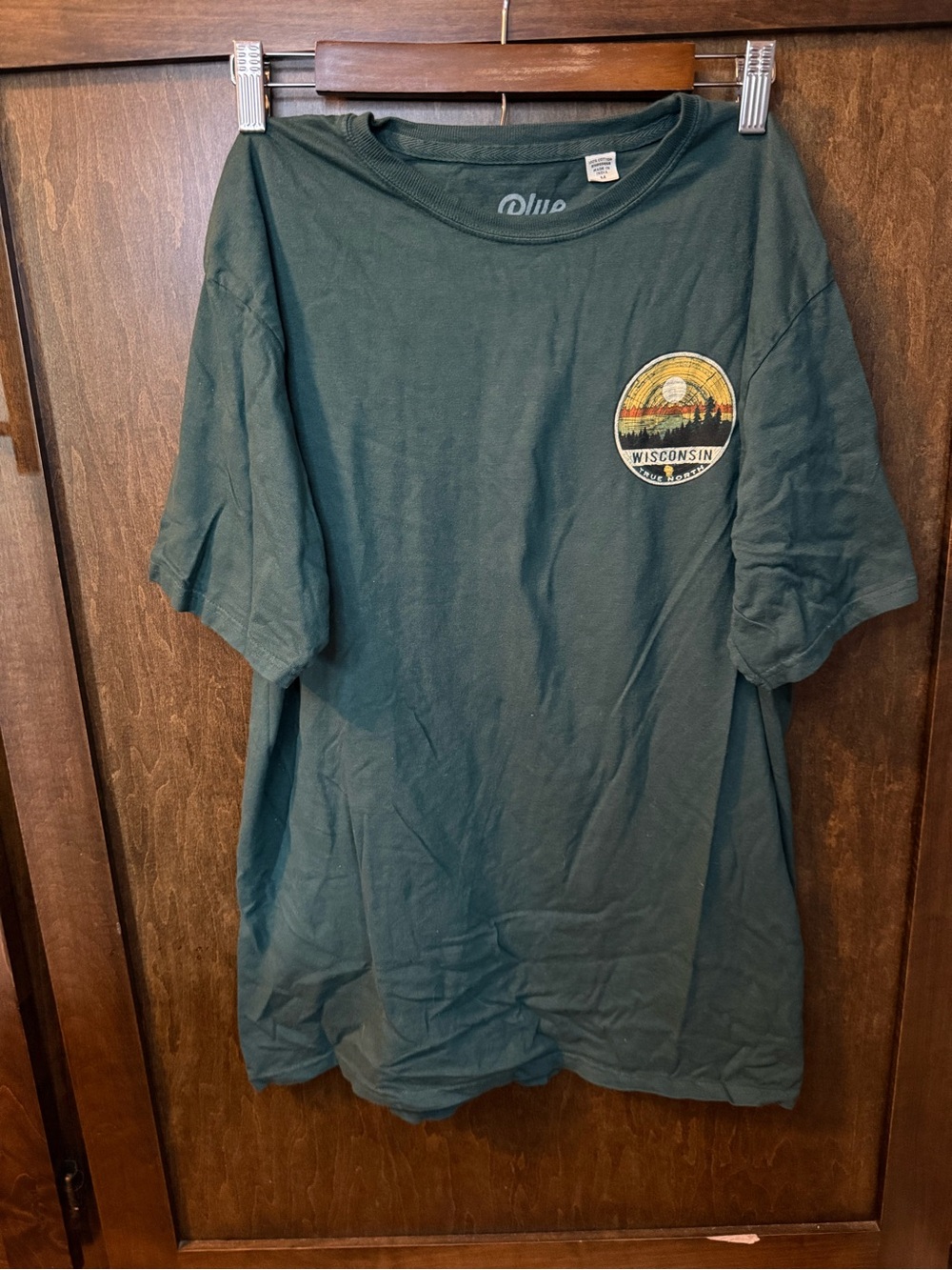 Source Unknown Dark Green Wisconsin Graphic Short Sleeve Tee